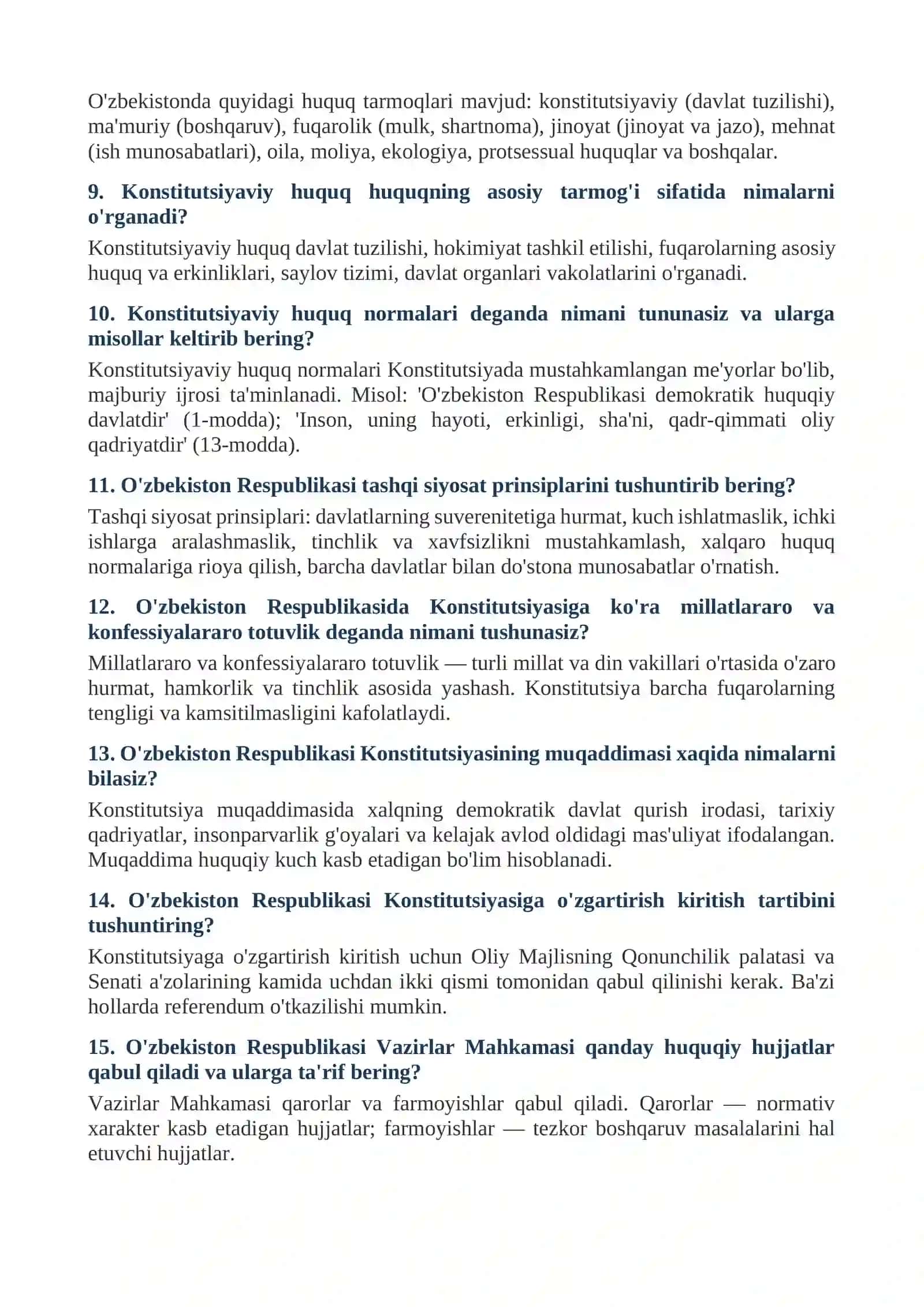 Ichki ishlar organlari testlar to'plami – 2026 200 ta savol javob 2