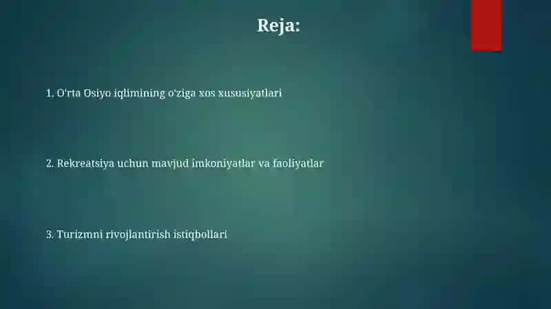 O'rta Osiyo iqlimi 2