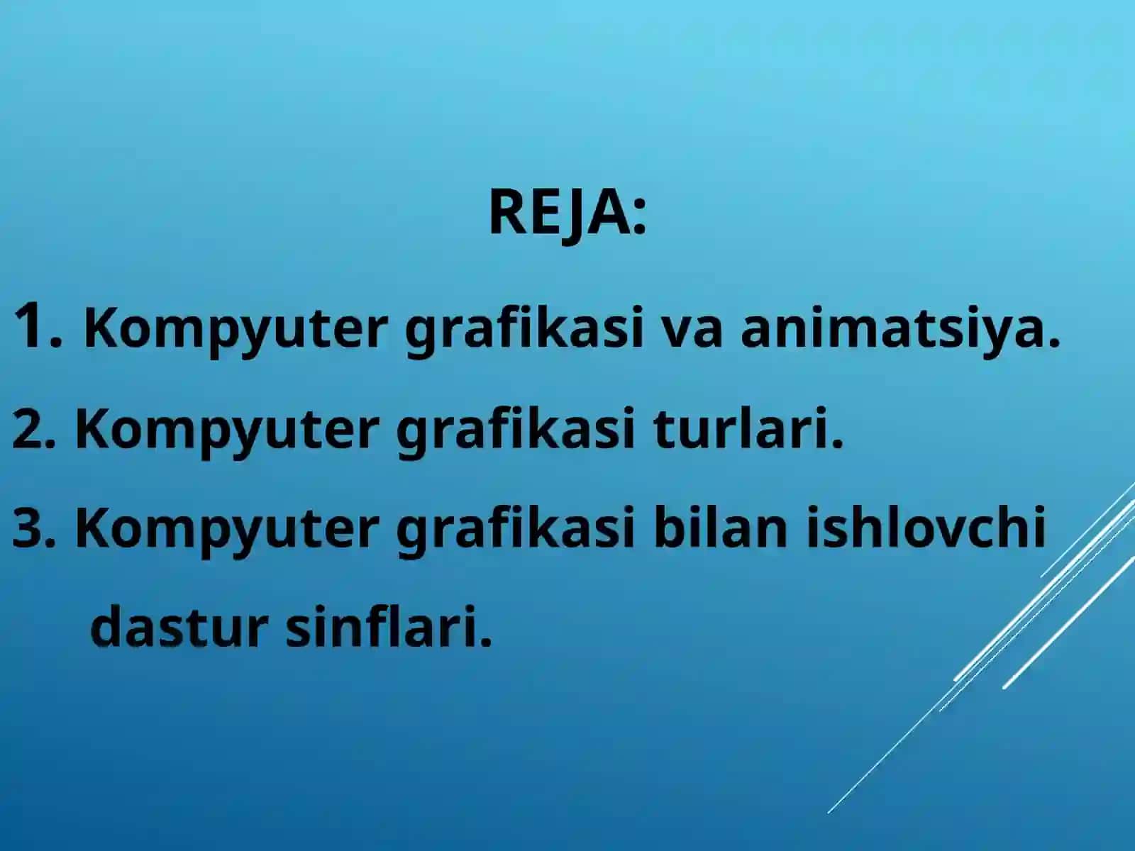 Kompyuter grafikasi va ularning turlari 2