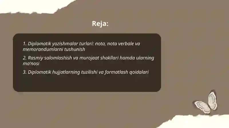 Diplomatik va tijoriy yozuvlarni tushunish 2