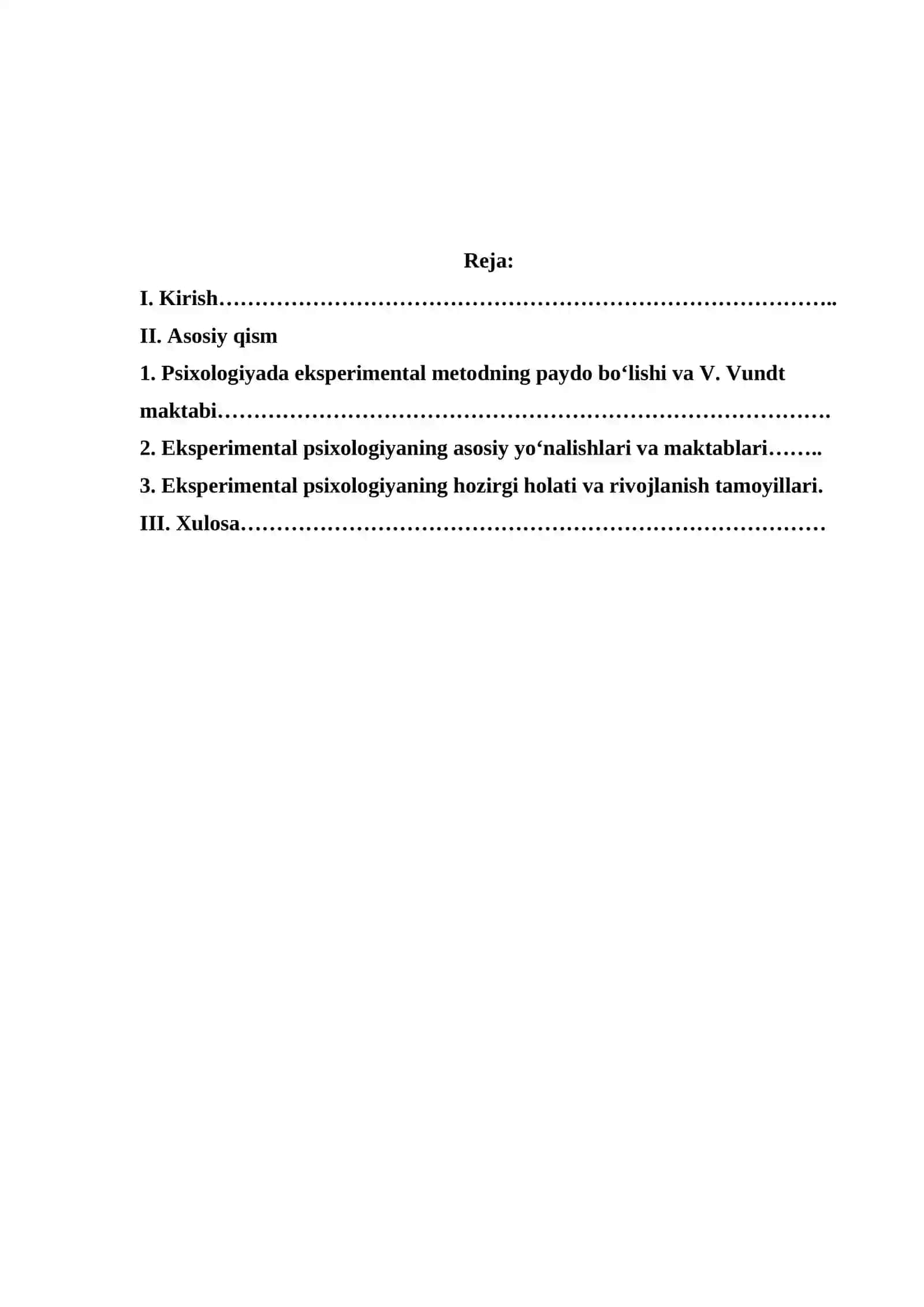 Eksperimental psixologiyaning shakllanishi va rivojlanish tarixi 2