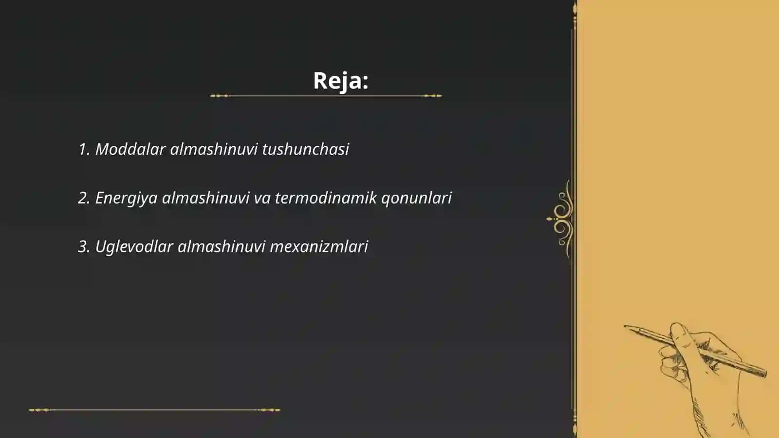 "Diyetolog: Moddalar almashinuvi va energiya almashinuvi biofizikasi" 2