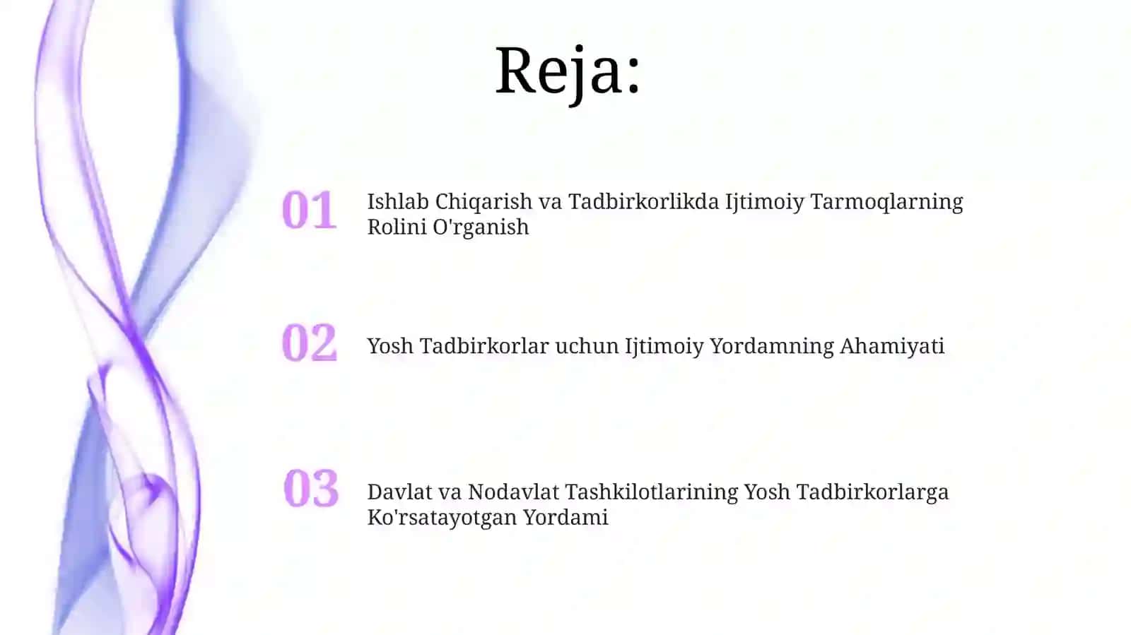 Kelajakdagi rejalar va istiqbollar 2