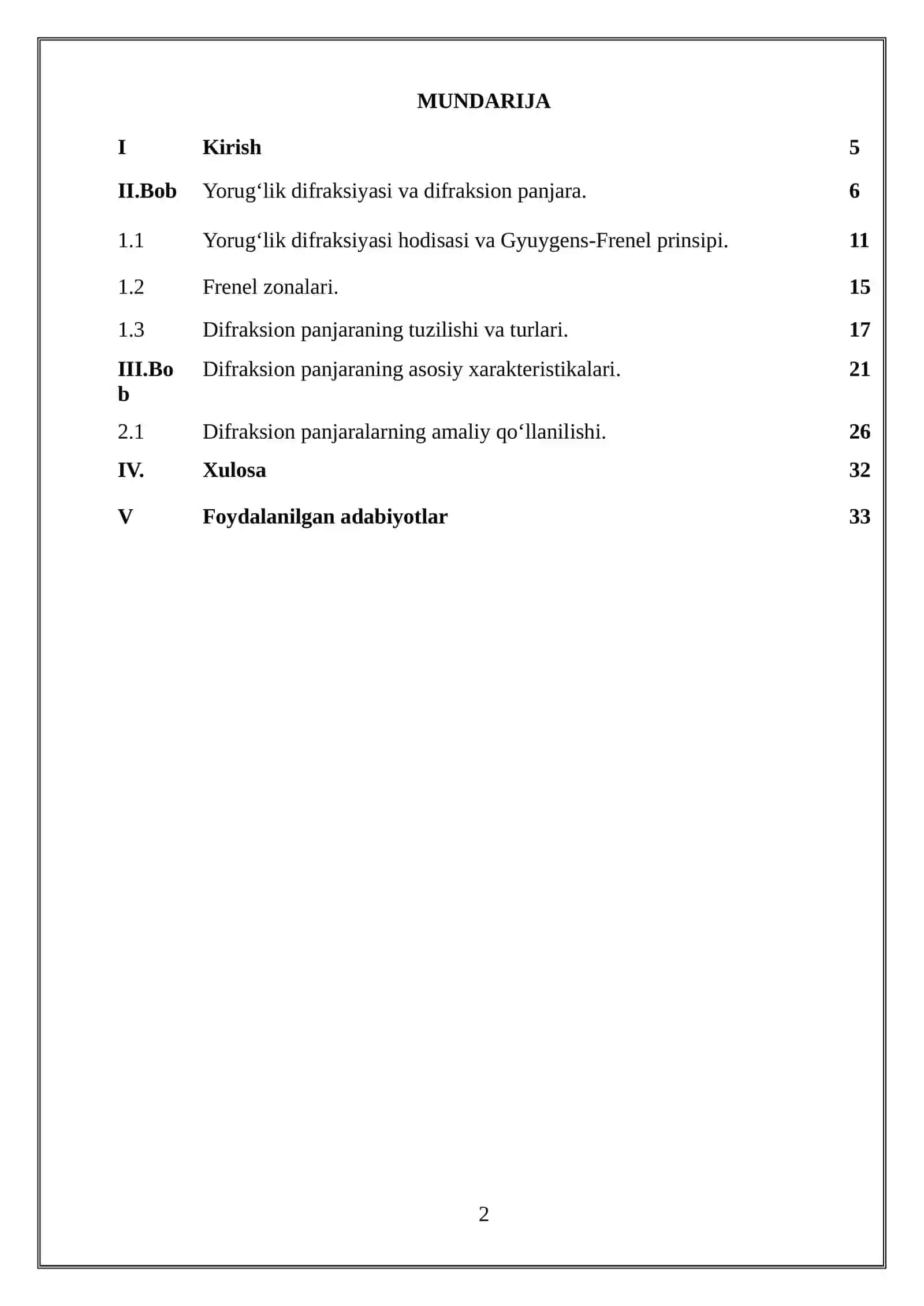 Difraksion panjara va ularning qo‘llanilishi 2