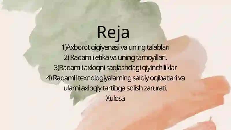 Axborot gigiyenasi va raqamli etika 2