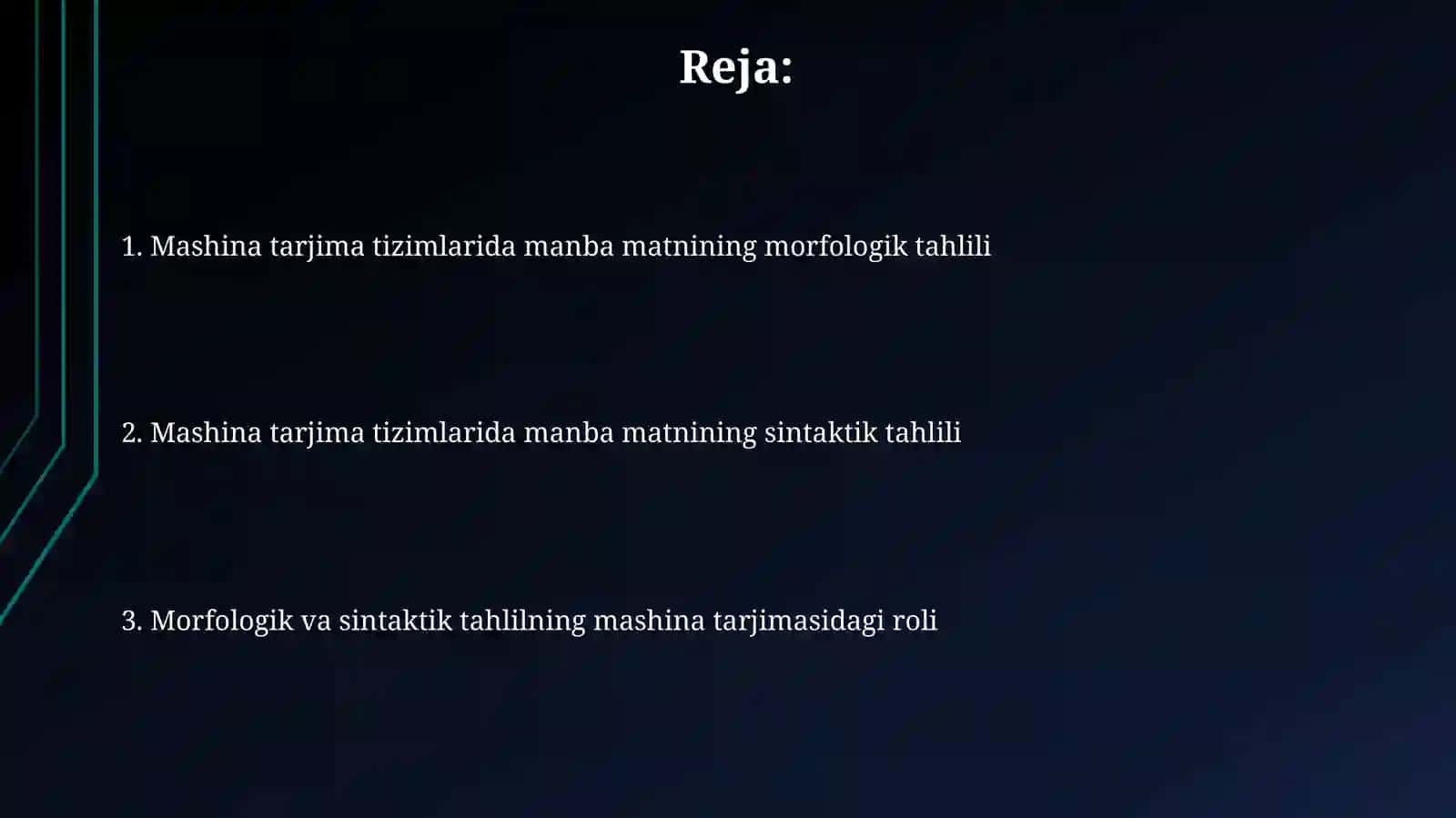 Mashina tarjima tizimlarida manba matnining morfologik va sintaktiktahlili 2