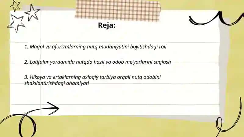 Maqol, latifa, hikoya, afsona va ertaklarning nutq madaniyatidagi ahamiyati 2