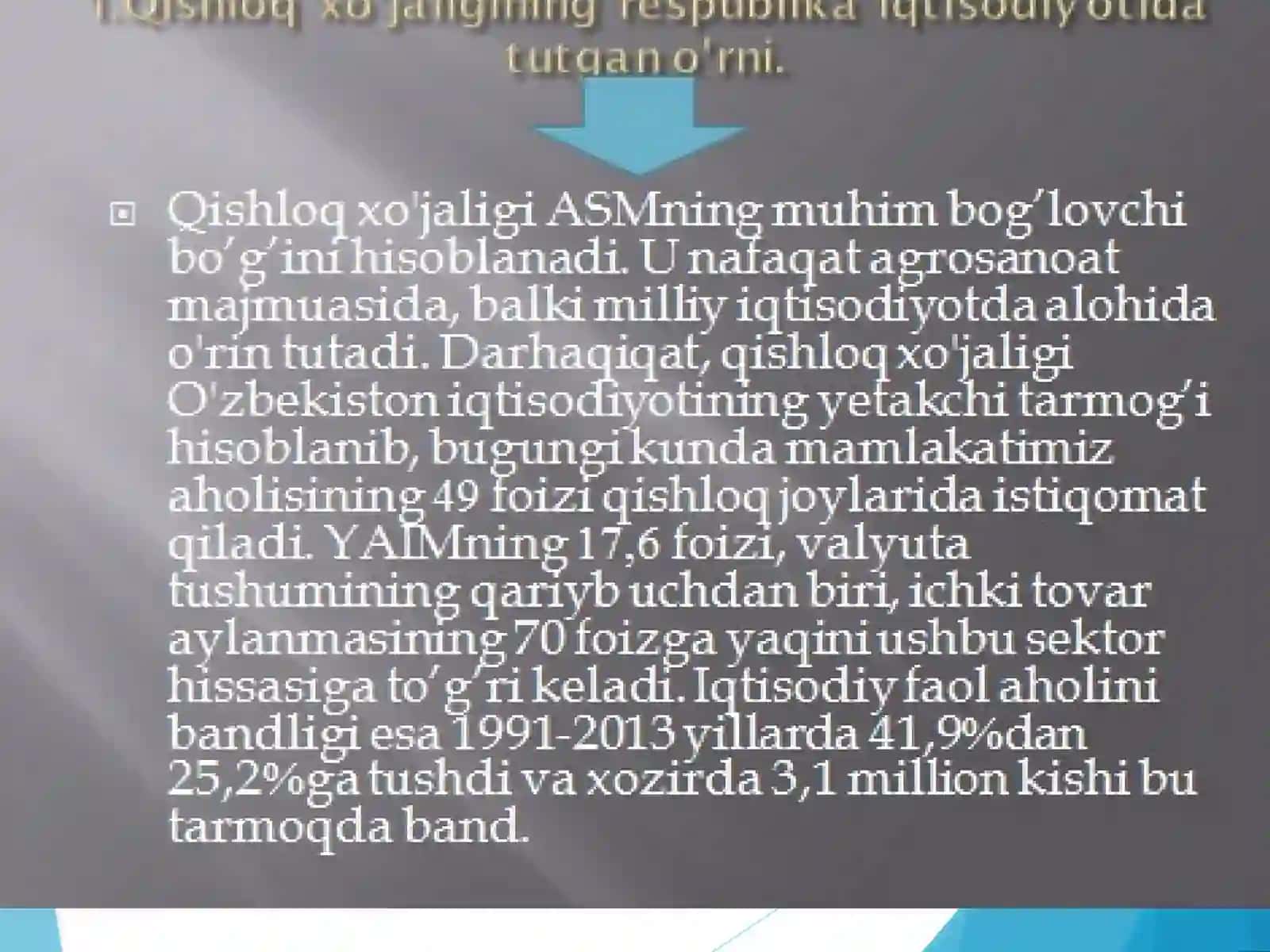IQTISODIYISLOHOTLARNI CHUQURLASHTIRISH SHAROITIDA QISHLOQXO‘JALIGINING HUDUDIY IXTISOVI 2