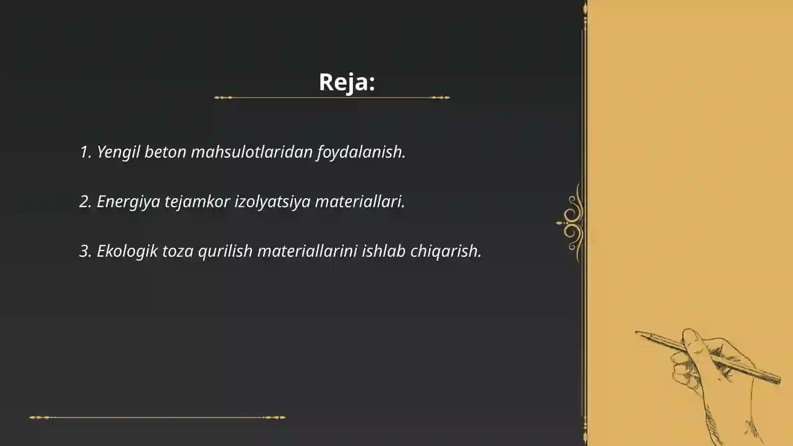 Qurilish ishlab chiqarishida istiqbolli qurilish materiallarini tadbiq etish va takomillashtirish yo'nalishlari 2