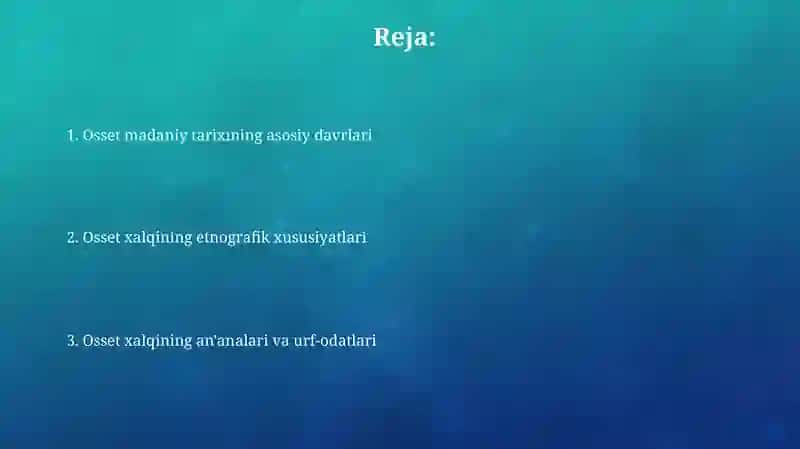 Osiyo xalqlarining etnografik va madaniy tarixi 2