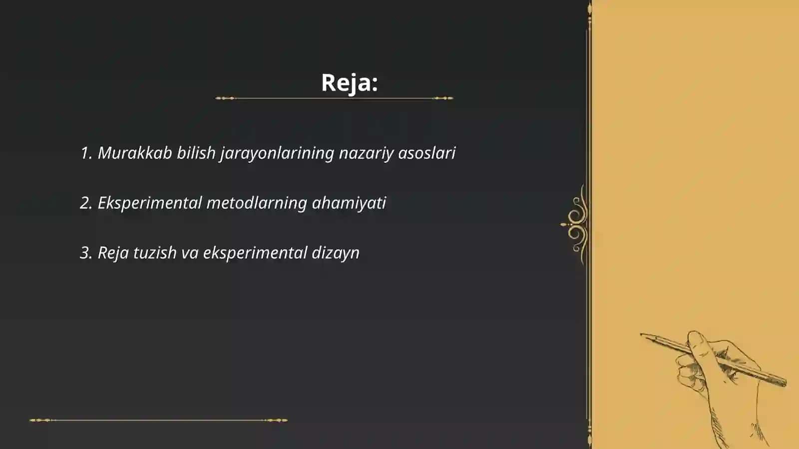Murakkab bilish jarayonlarini eksprimental o'rganish 2