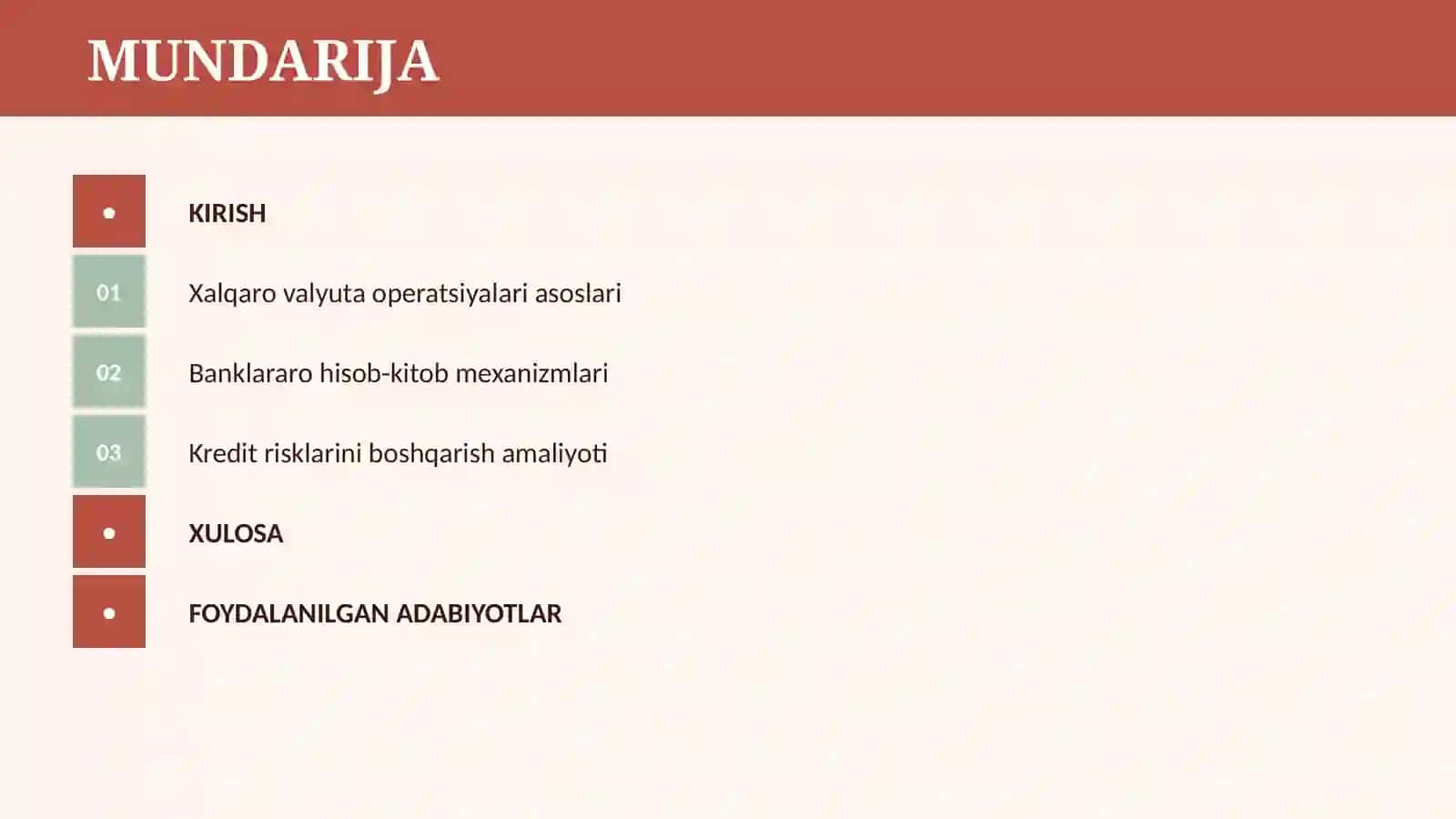 TIJORAT BANKLARINING XALQARO VALYUTA VA HISOB KREDIT OPERATSIYALARI 2