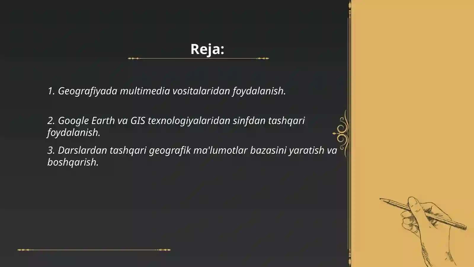 Geografiyadan sinfdan tashqari mashg'ulotlarni tashkil etishda o'quv-texnik 2