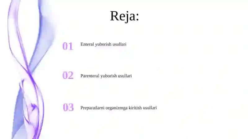 Preparatlarni organizmga kiritish usullari 2