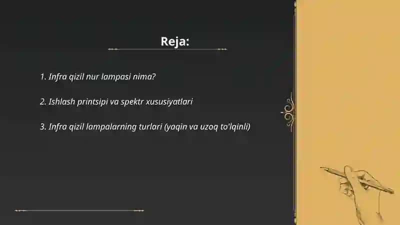 Infra qizil nur lampasi 2