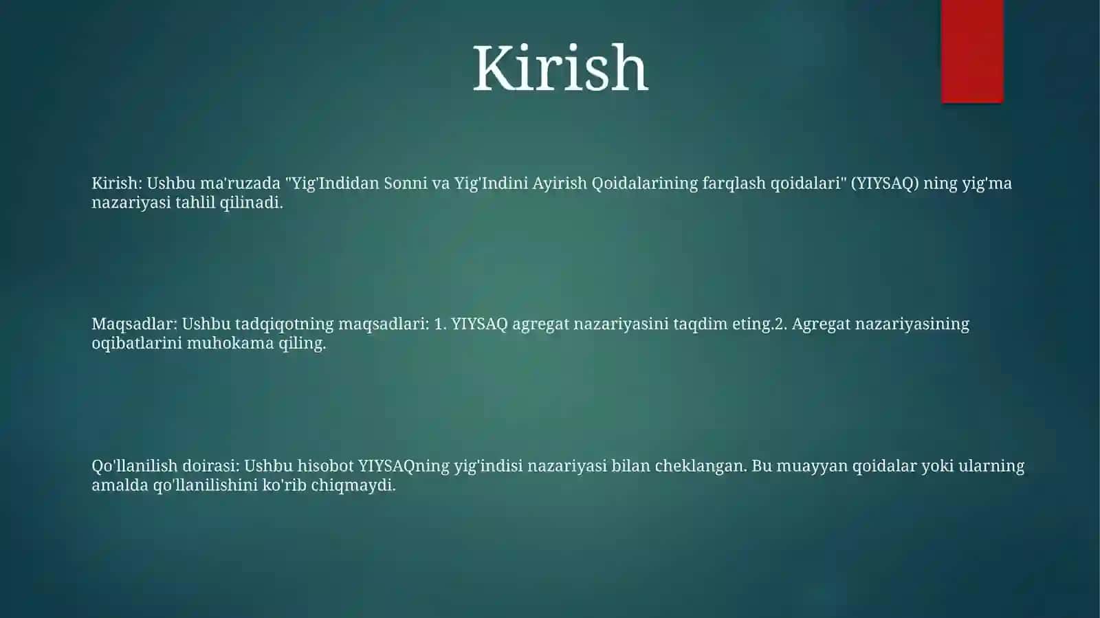 Yig'Indidan Sonni Va Sondan Yig'Indini Ayirish QoidalariningTo'PlamlarNazariyasi 2