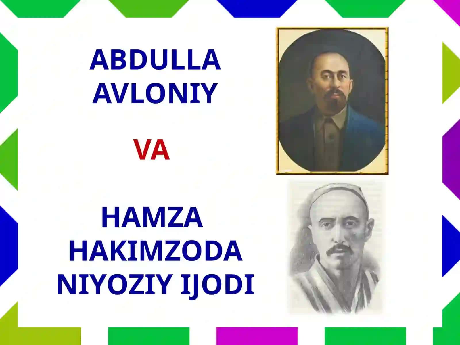 ABDULLA AVLONIY VA HAMZA HAKIMZODA NIYOZIY IJODI 2