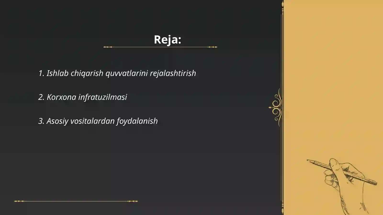 Ishlab chiqarish quvvatlari 2