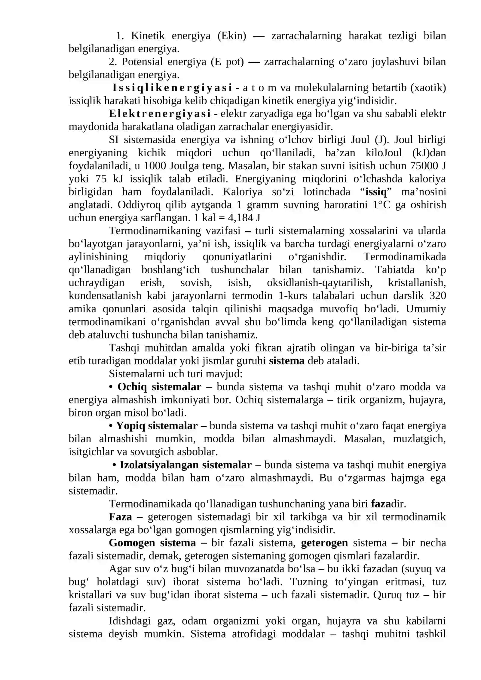 Termodinamika va kimyoviy termodinamika 2