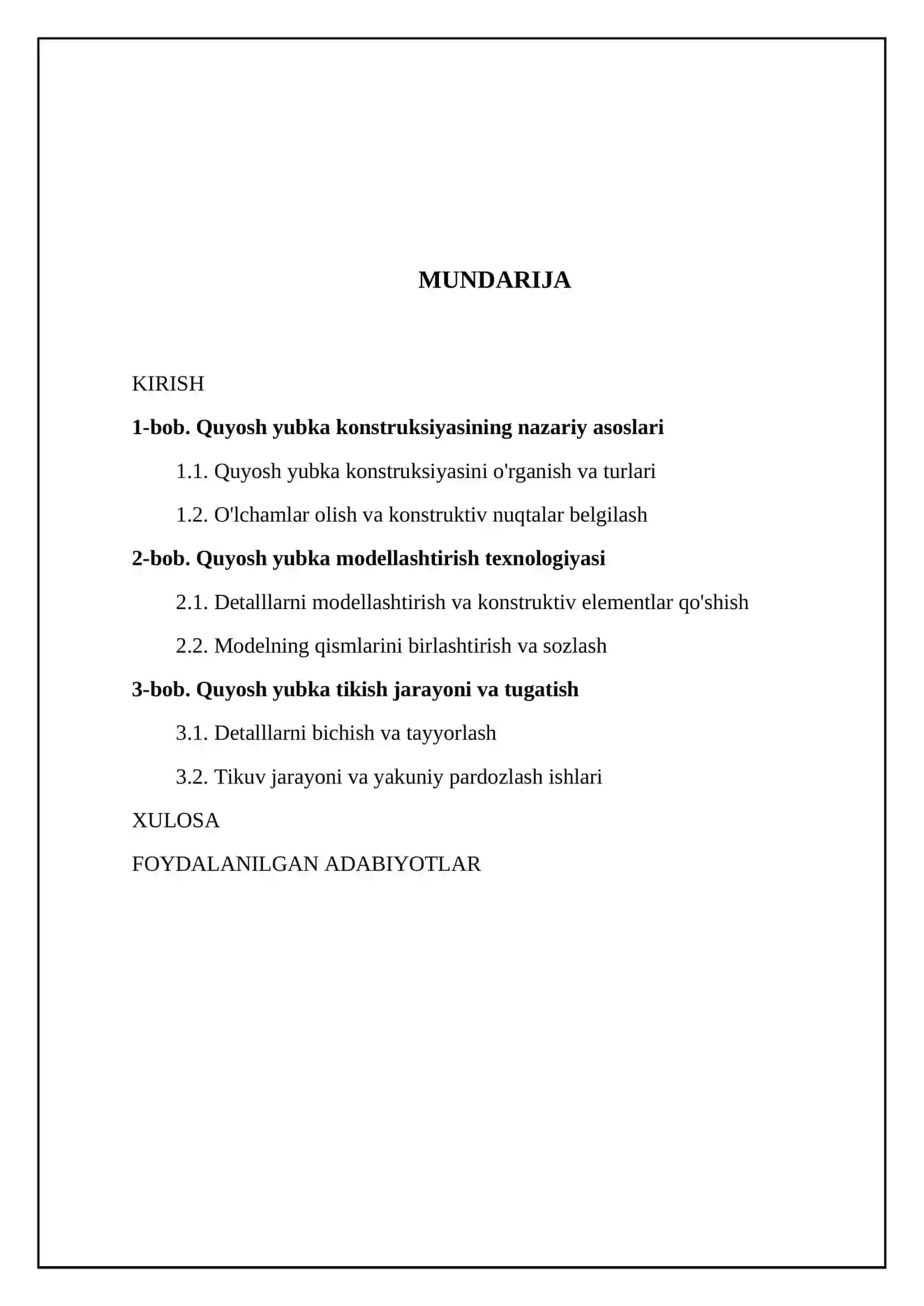 Qiz bolalar quyosh yubkasini loyihalash va modellashtirish 2