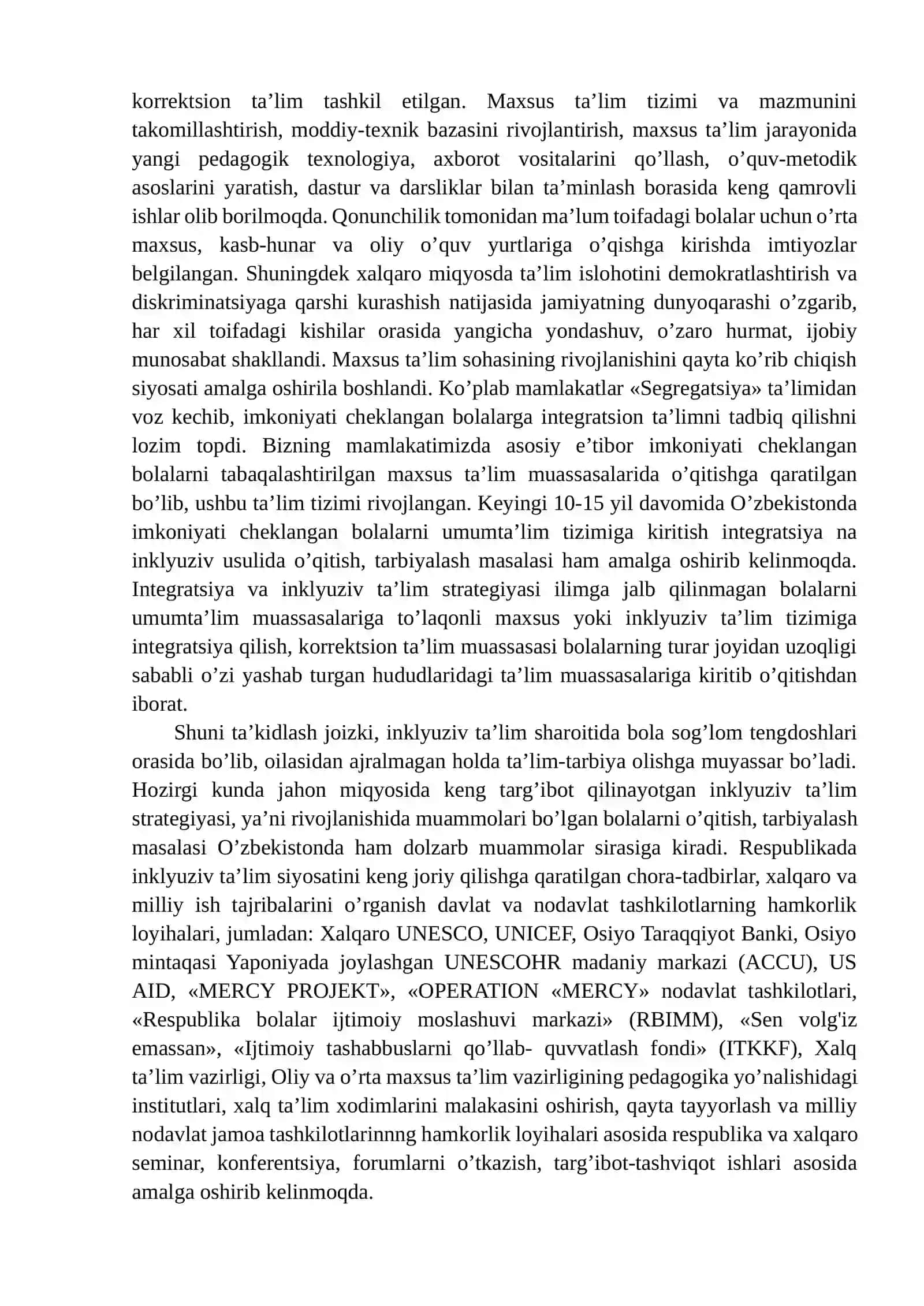 INKLYUZIV TA’LIMNING MAZMUN VA MOHIYATI 2