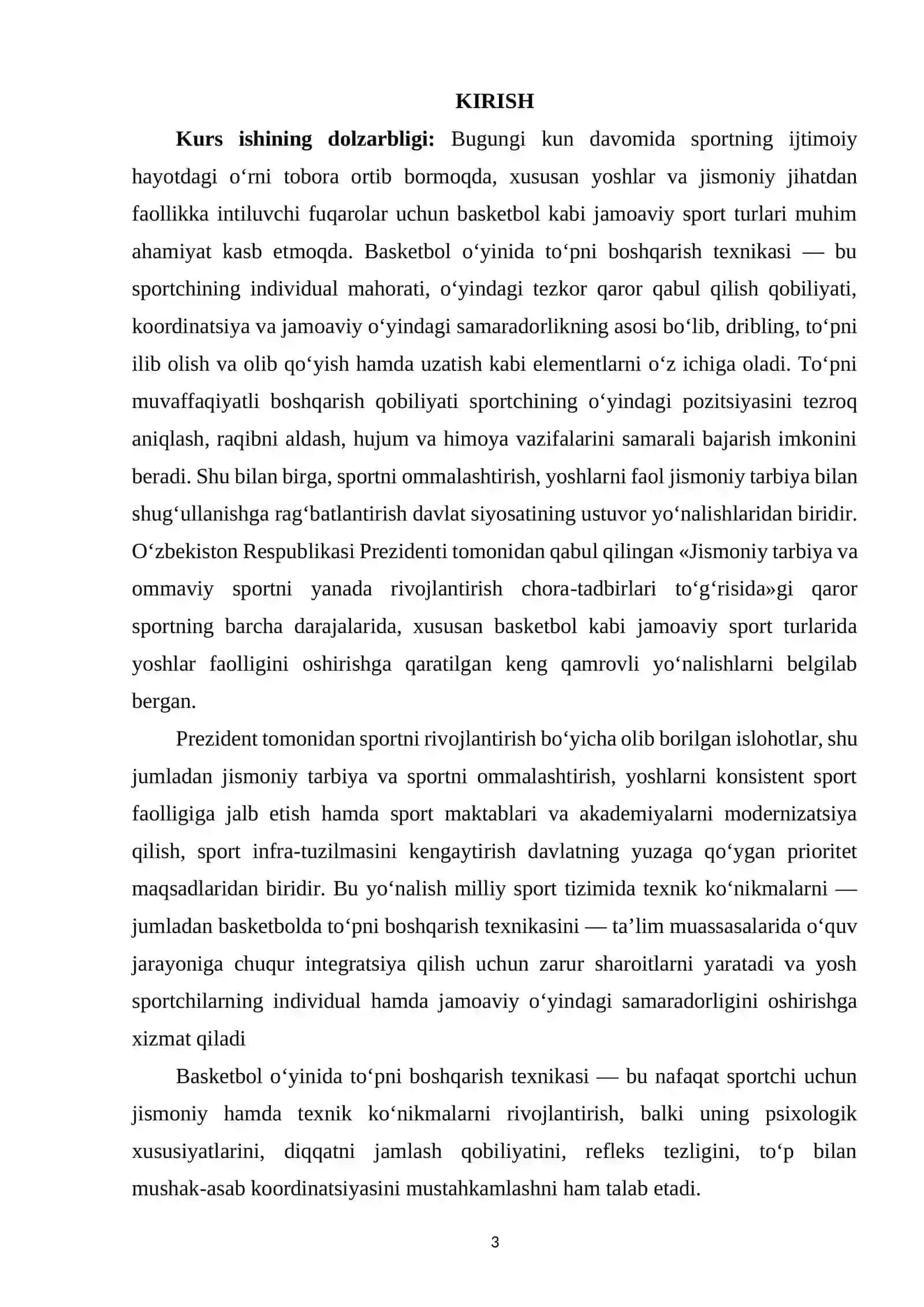 Basketbol o‘yinida to‘pni boshqarish ( to‘pni olib qo‘yish) texnikasini takomillashtirish 2