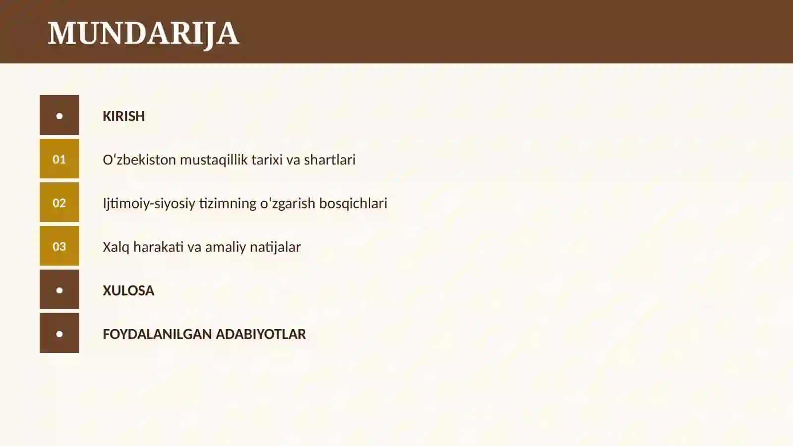 MUSTAQILLIKKA ERISHISH ARAFASIDA O`ZBEKISTONDAGI IJTIMOIY-SIYOSIY JARAYONLAR 2