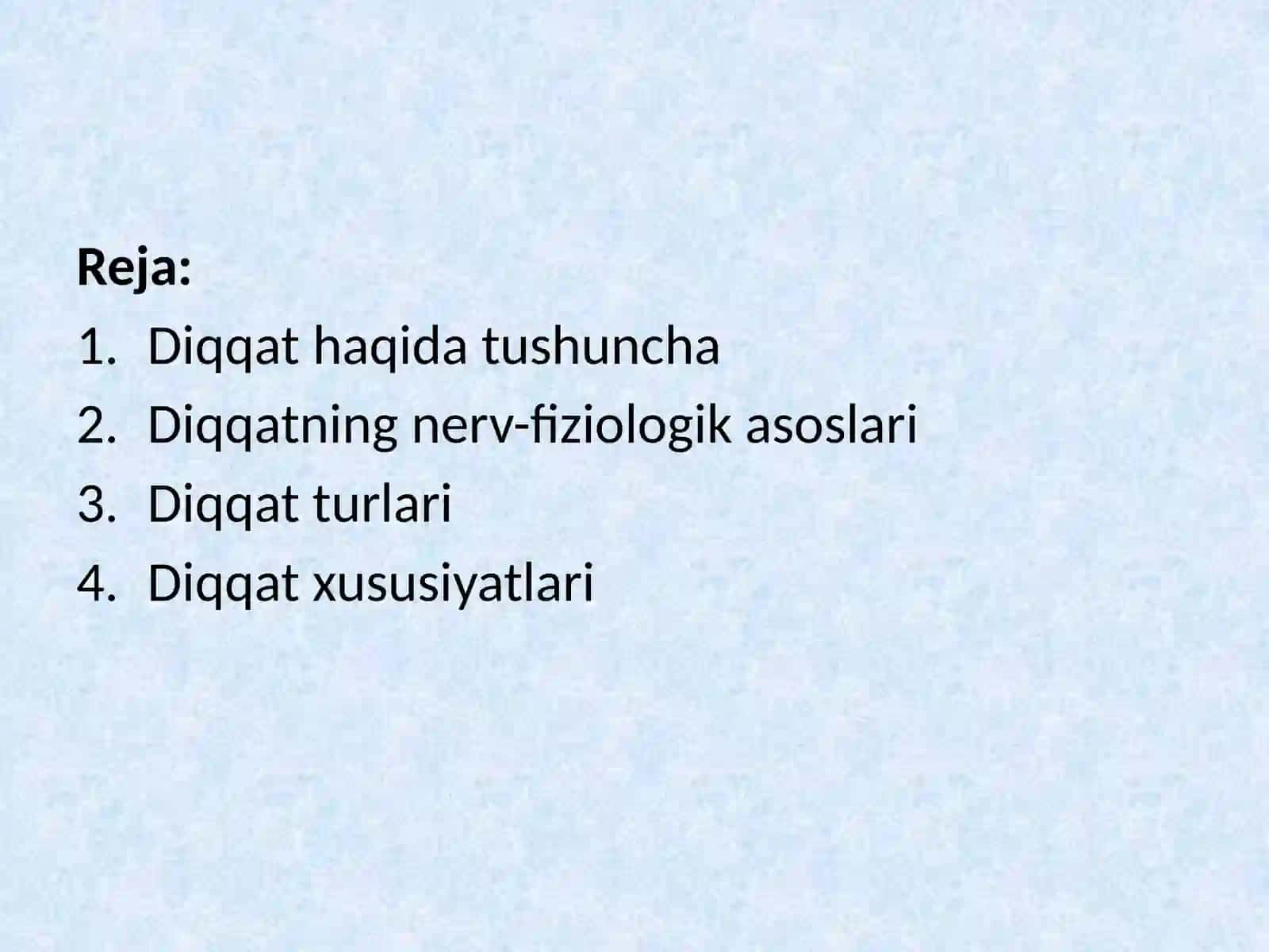 Diqqatning nerv-fiziologik asoslari 2