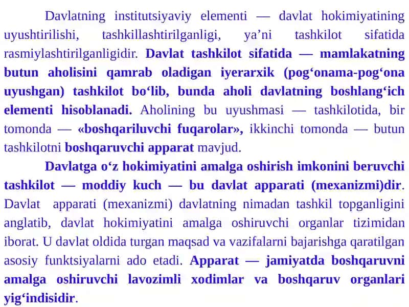 Davlat Mexanizmi (Apparati) 2