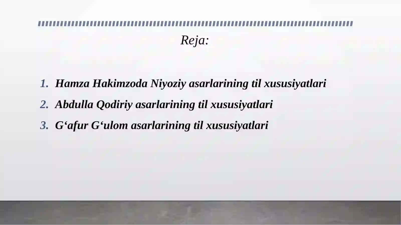 Hamza, Abdulla Qodiriy, G'afur G‘ulom, Oybek, Abdulla Qahhor asarlarining til xususiyatlari 2
