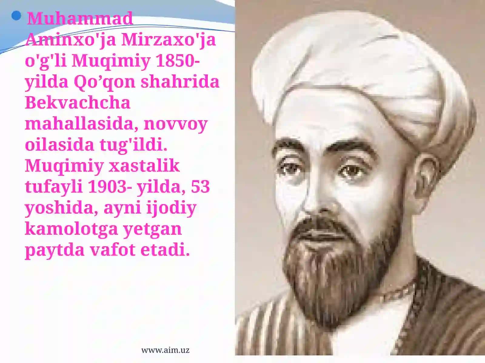Muqimiy “Sayohatnoma”si 2