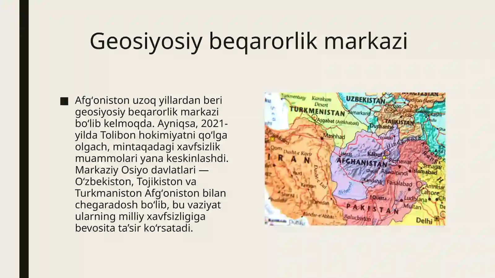 Afgʻoniston muammosi va Markaziy osiyo xavfsizligiga ta'siri 2