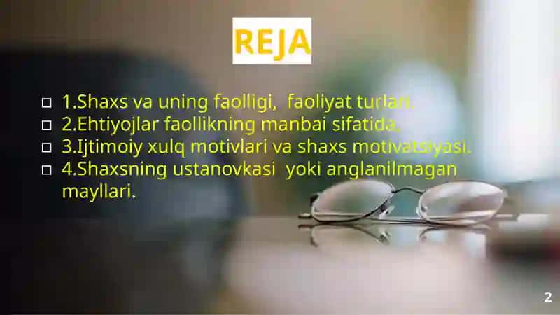 SHAXS FAOLLIGI VA IJTIMOIY XULQ MOTIVLARI 2