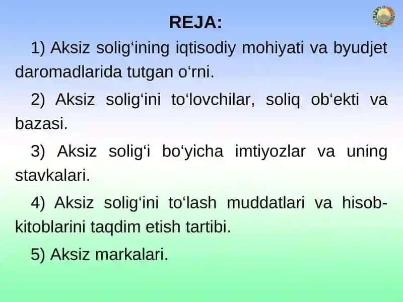 Aksiz Solig’i 2
