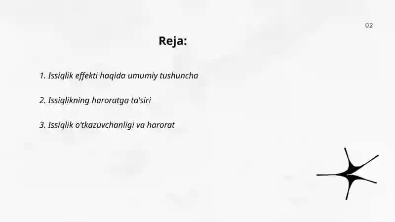 Issiqlik effektini temperaturaga bog‘liqligi 2