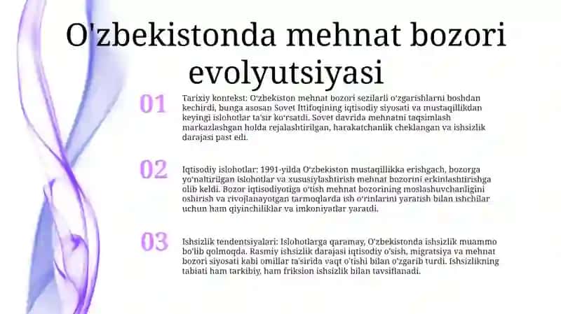 Mehnat Bozorining Shakllanishi Va Ishsizlikning O'Ziga Xos Xusiyatlari 2