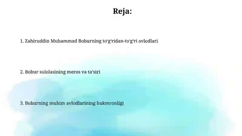 Zahriddin Muhammad Bobur izdoshlar 2