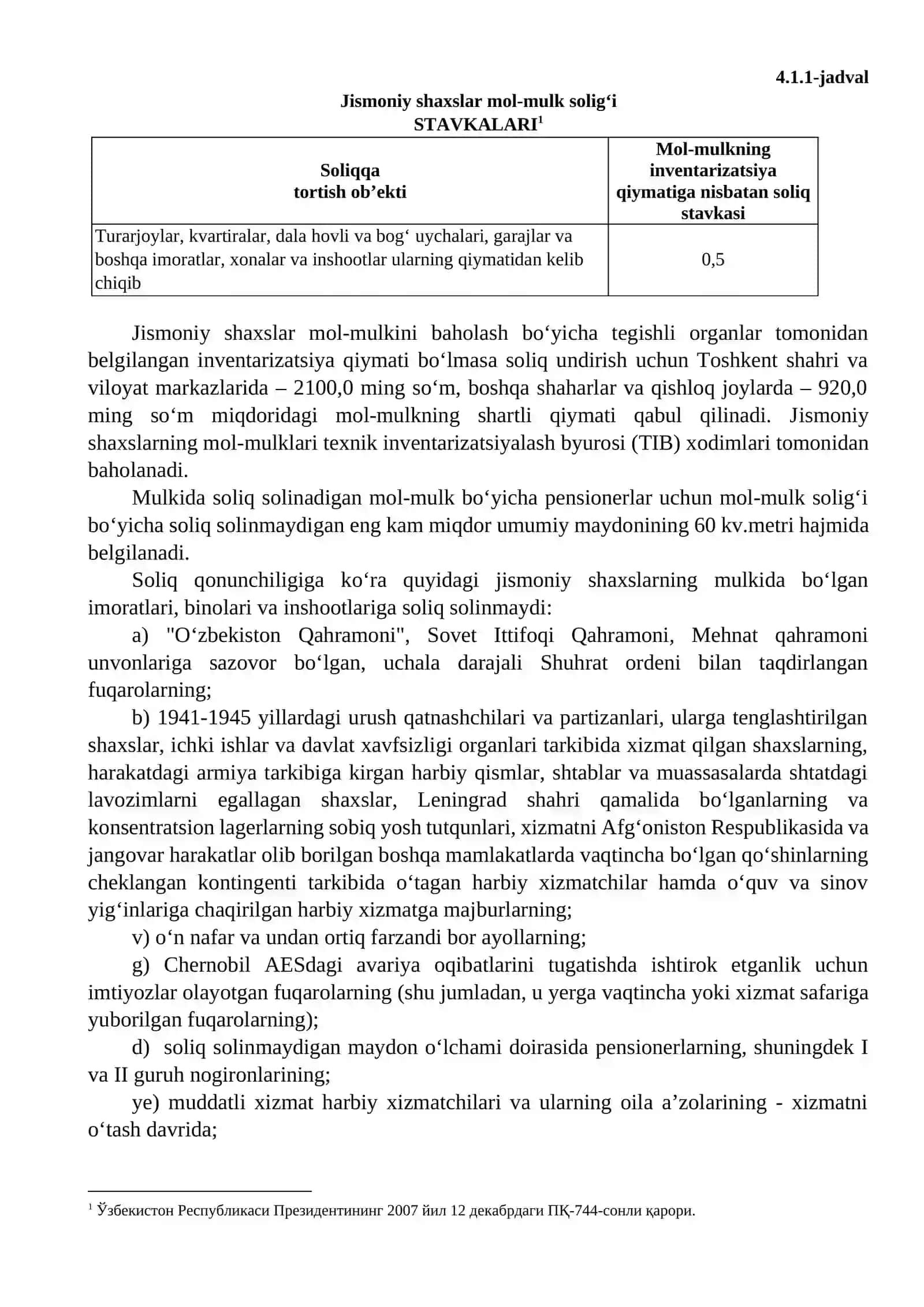 Jismoniy shaxslardan undiriladigan mol-mulk solig‘i 2