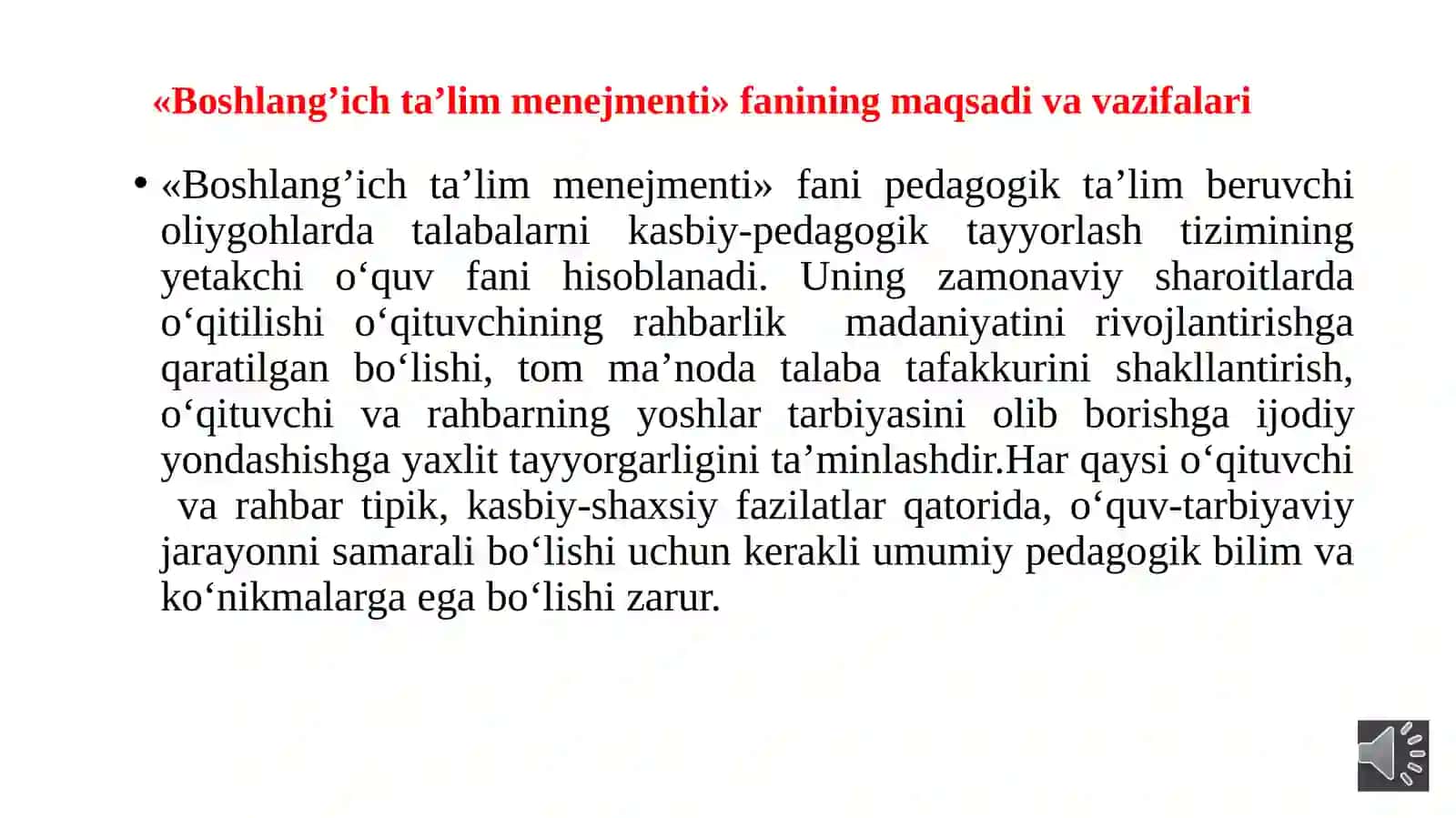 Boshlang’ich ta’lim menejmenti 2
