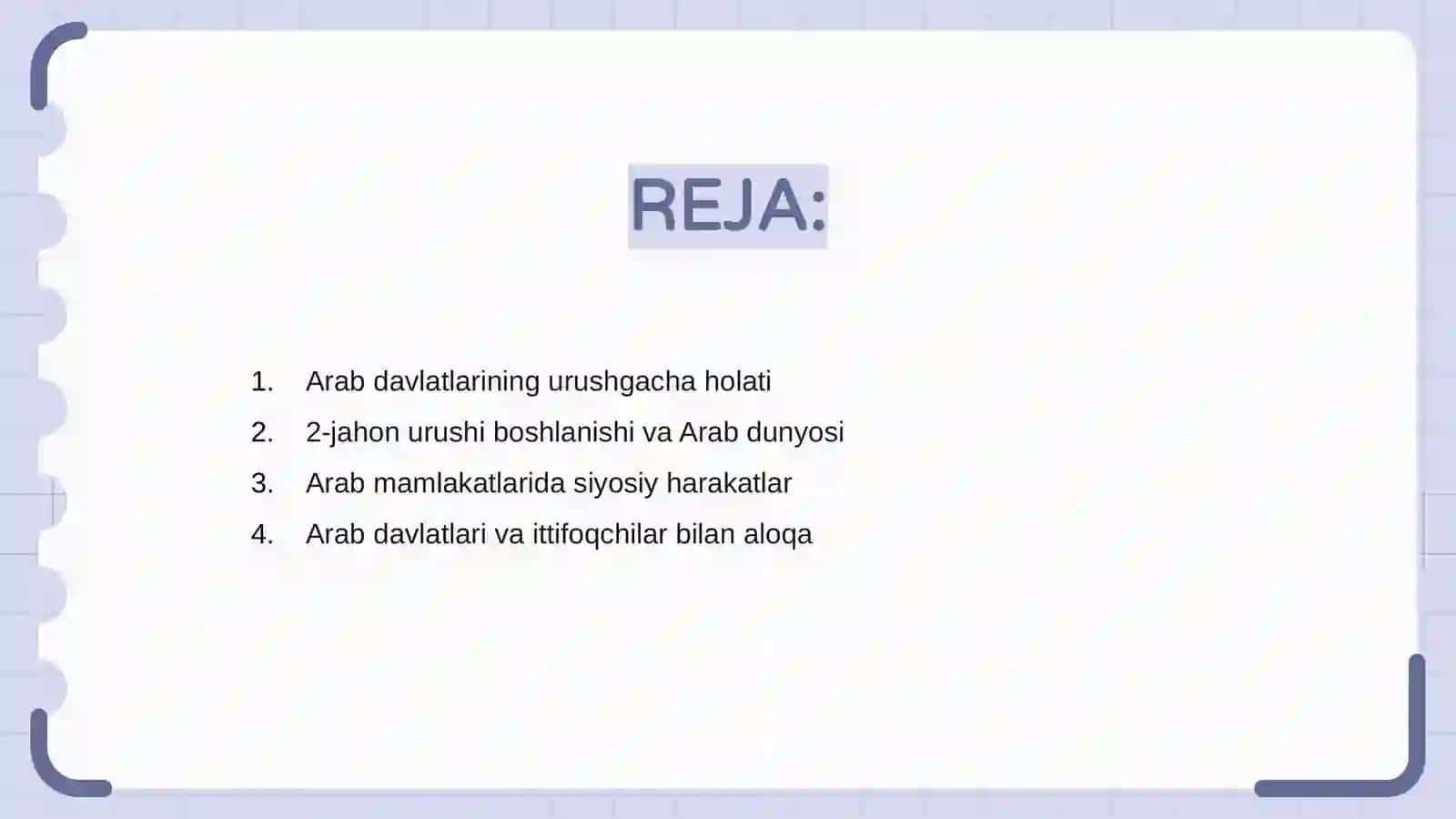 Arab davlatlari 2-jahon urushi yillarida 2