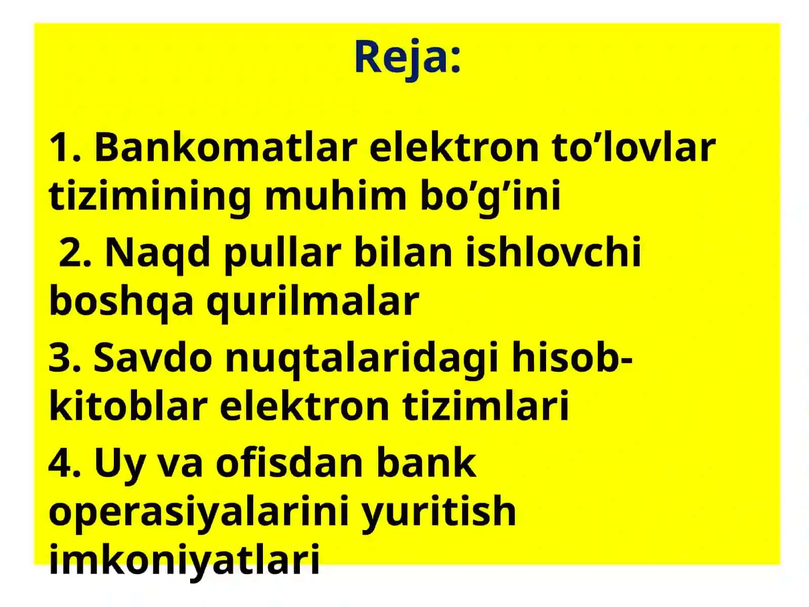 NAQD PULLAR BILAN ISHLOVCHI AXBOROTVAELEKTRON TO’LOV TIZIMLARI 2