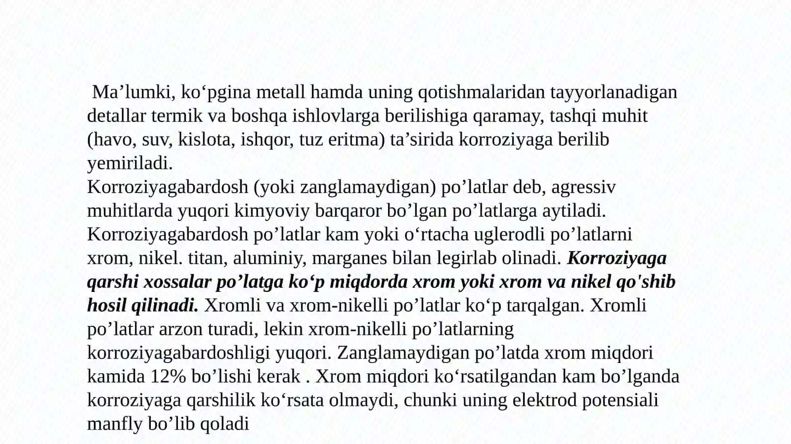 Korroziya va uning turlari 2