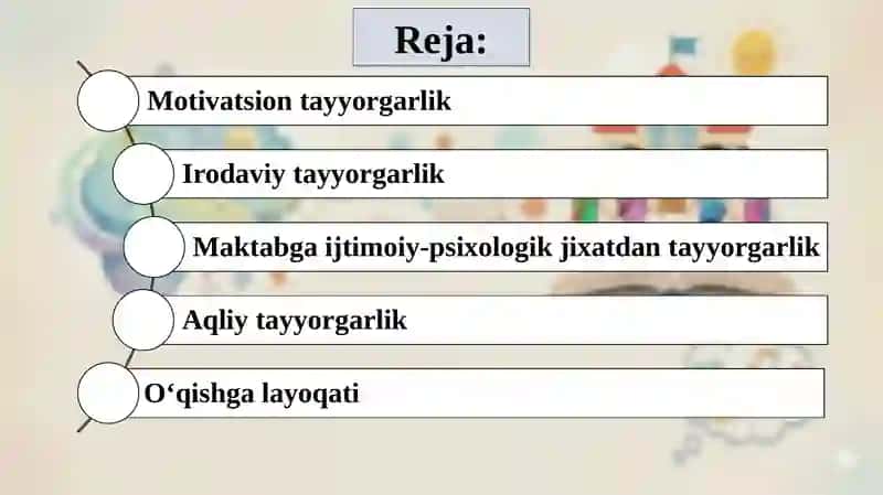 Bolalarni maktab ta'limiga psixik jihatdan tayyorlash 2