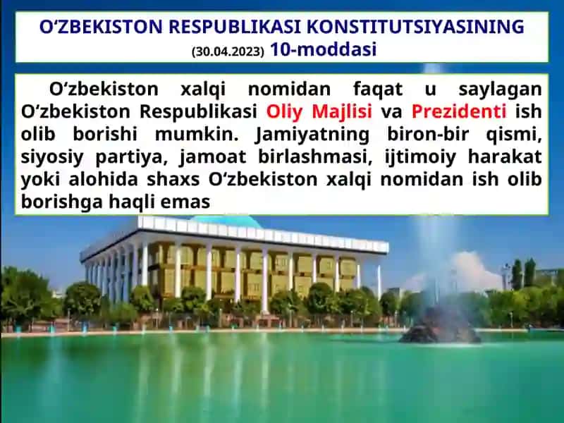 OʻZBEKISTONDA DEMOKRATIK, FUQAROLIK JAMIYATI ASOSLARINING SHAKLLANISHI, 2