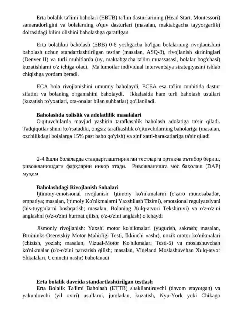 Erta yoshdagi talimni baholash 2