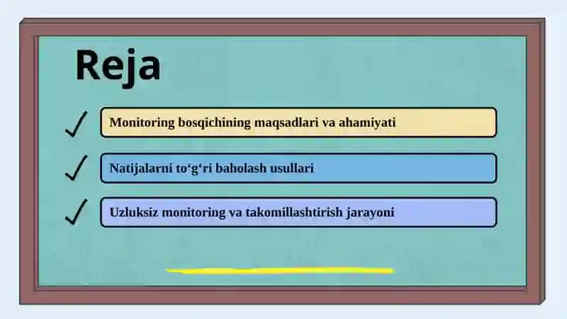 Keys menejmentda natijalarni monitoring qilish bosqichi 2