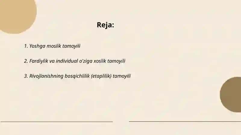 Bolalar pisixikasini o'rganish tamoyillari 2