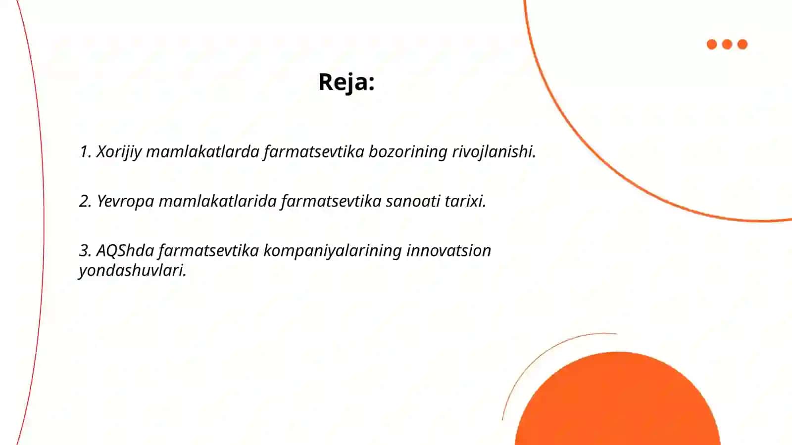 Xorijiy mamlakatlarda farmatsevtikani rivojlanishi 2