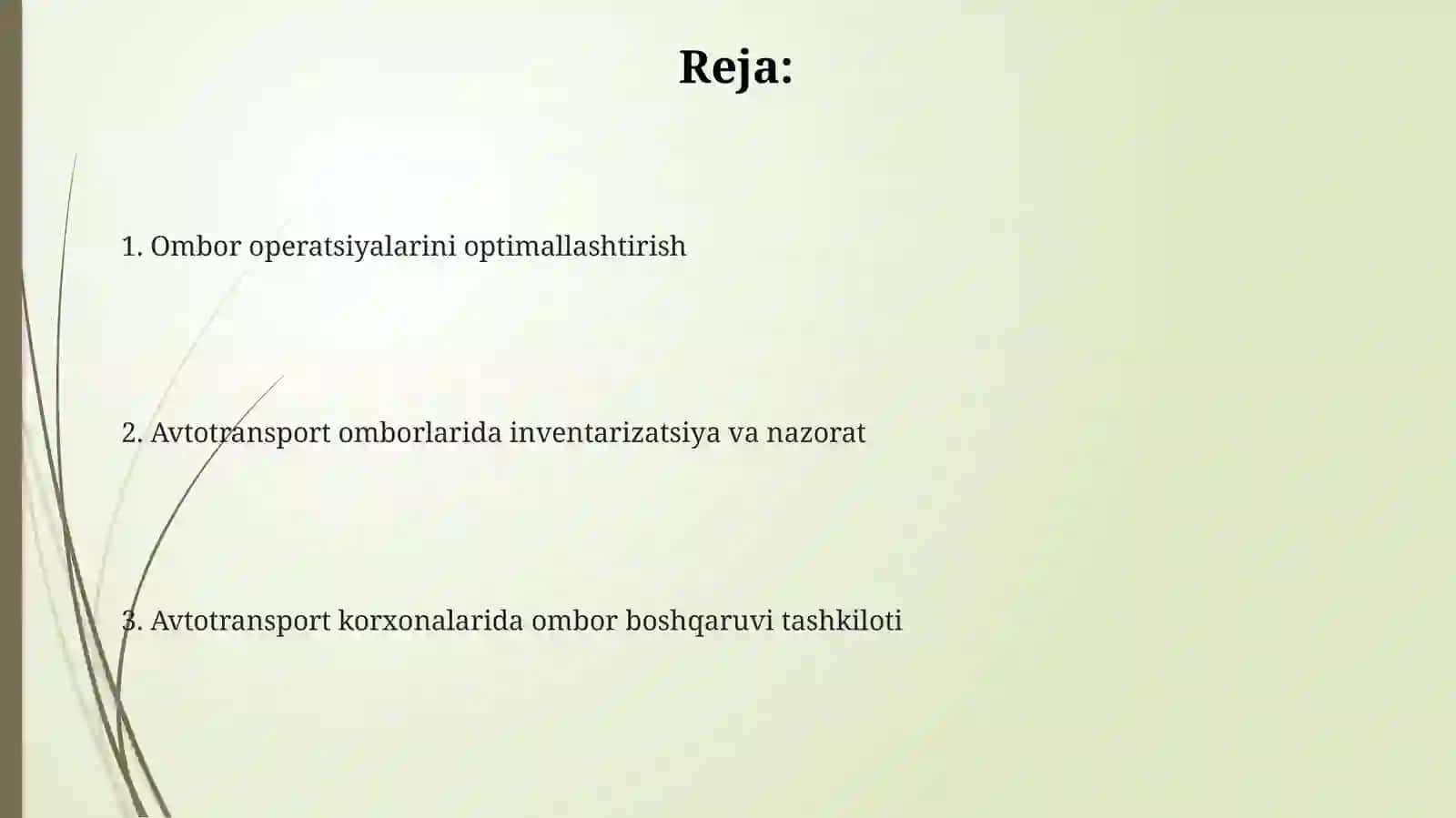 Avtomobil tashish korxonalarida ombor boshqaruvini optimallashtirish 2
