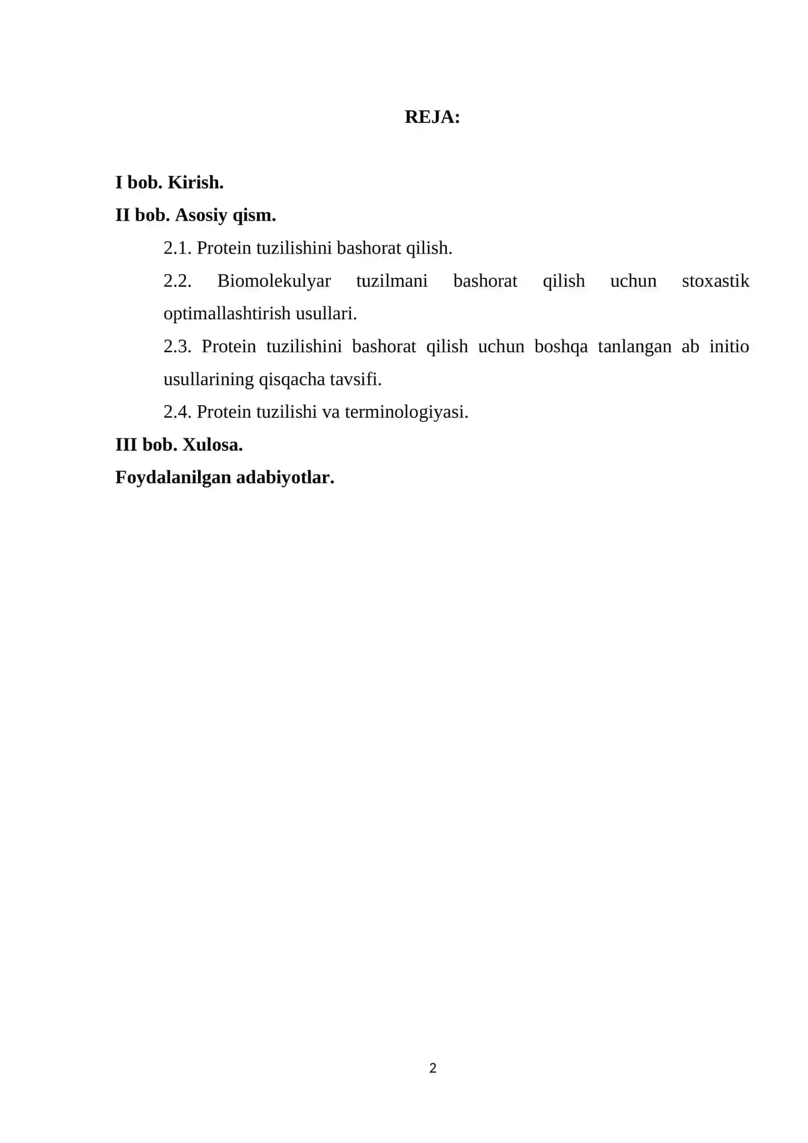 BIOINFORMATIKA KURS ISHI 2